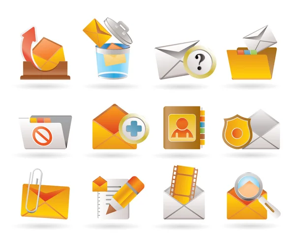E-mail y mensajes Iconos — Archivo Imágenes Vectoriales
