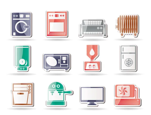 Home electronics and equipment icons — Stock Vector