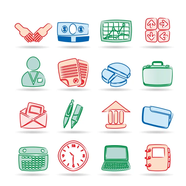 Simple Business and office icons — Stock Vector
