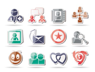 Internet Community and Social Network Icons clipart