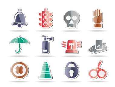 Surveillance and Security Icons clipart