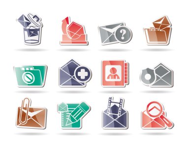 E-mail and Message Icons clipart
