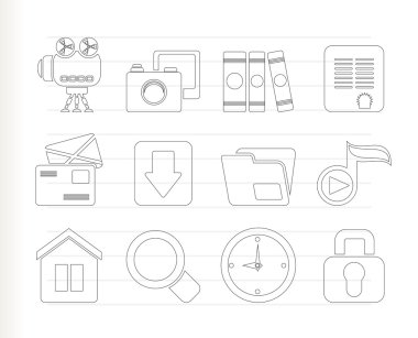 Computer and website icons clipart