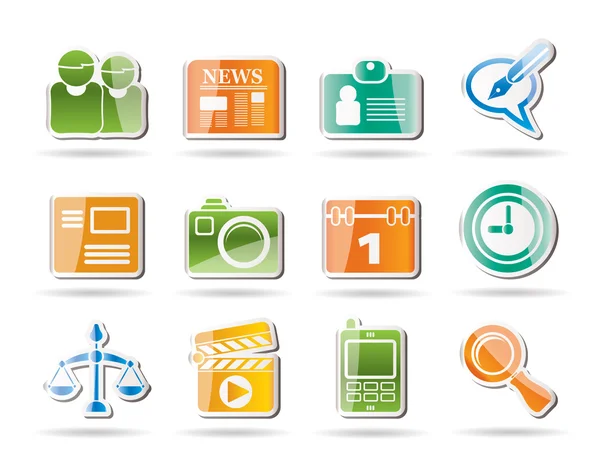Iconos de Internet de oficina y negocios simples — Archivo Imágenes Vectoriales