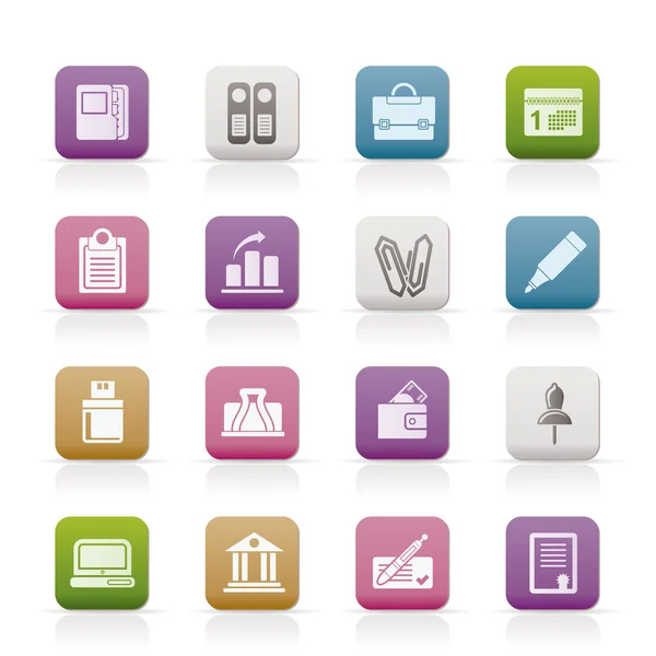 Business, Office and Finance Icons — Stock Vector