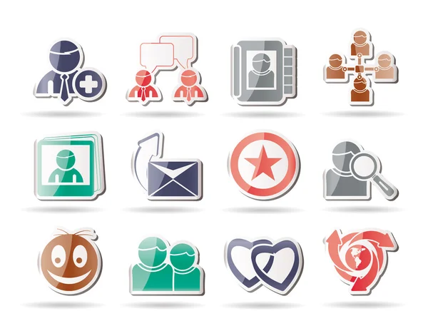 Internet Community and Social Network Icons — Stock Vector