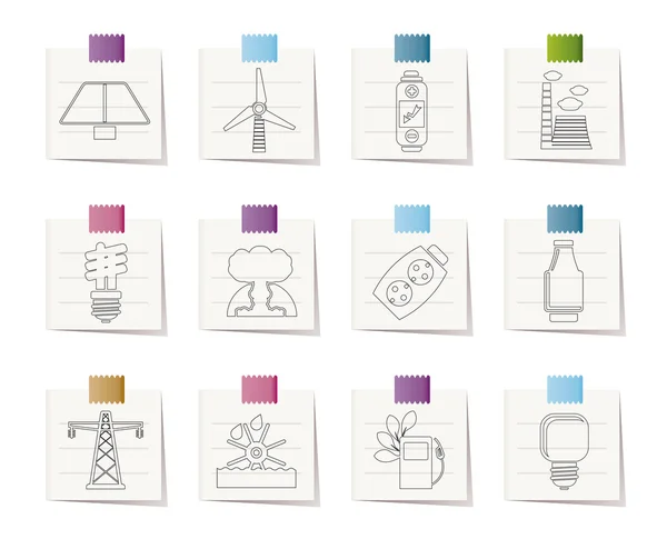 Stock vector Power, energy and electricity icons