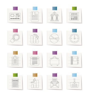 Business and Office Realistic Internet Icons clipart