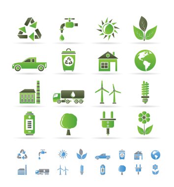 Ecology and environment icons clipart