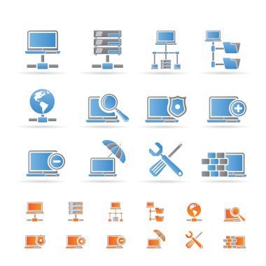 Network, Server and Hosting icons clipart