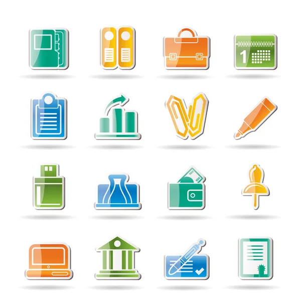 Business, Office and Finance Icons — Stock Vector