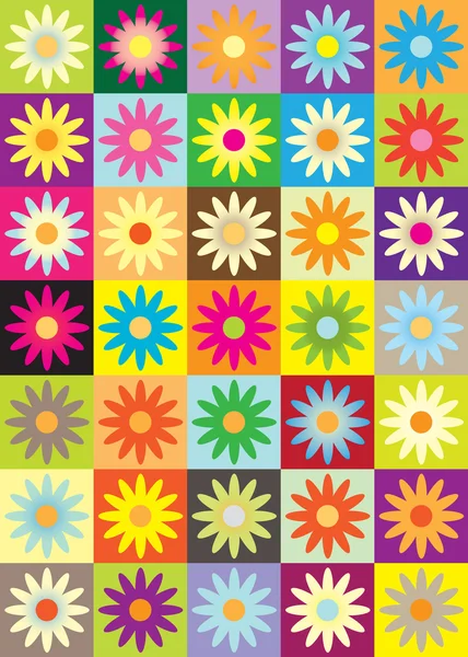 Eri väri kukka kuvake — vektorikuva