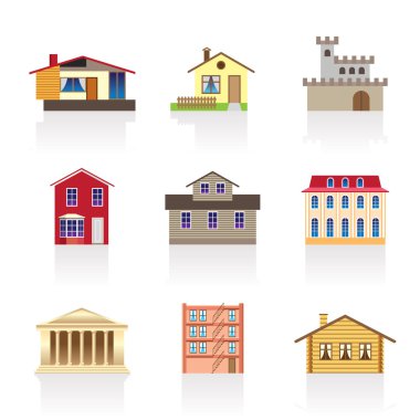farklı tür evler ve binalar