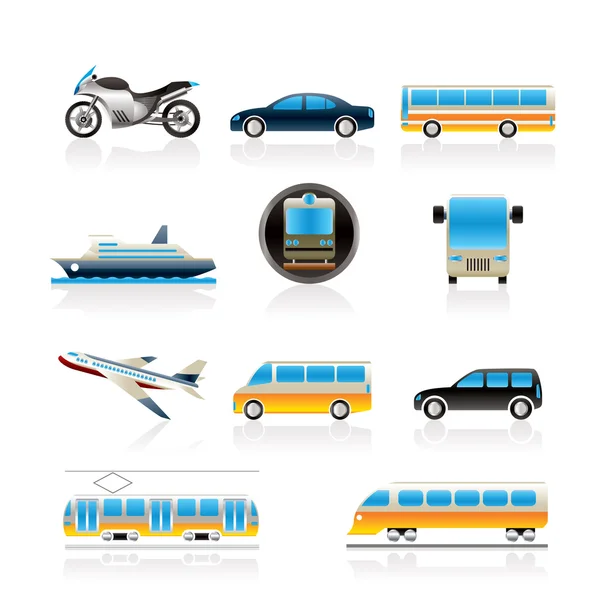 Travel and transportation of icons — Stock Vector