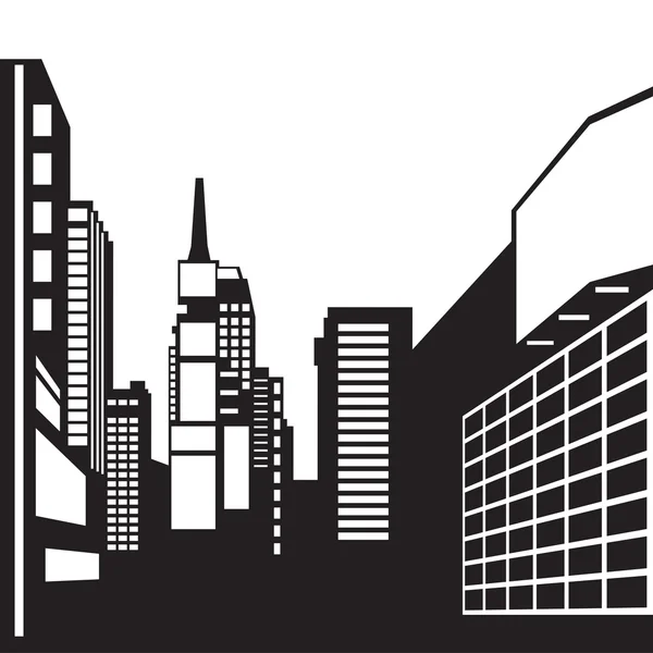 Nova York imagem em preto e branco — Vetor de Stock