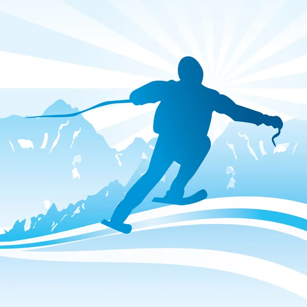 Лыжи и спорт — стоковый вектор