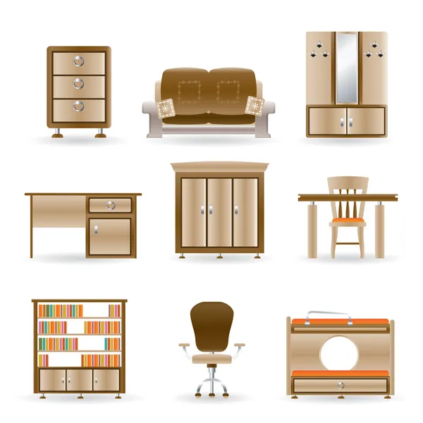 家具和办公家具 — 图库矢量图片