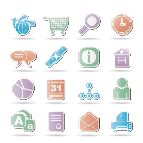 WebSite, Internet and navigation Icons — Stock Vector