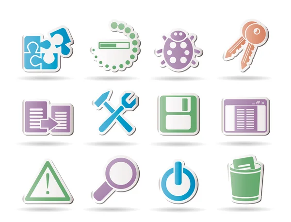 Developer, programming and application icons — Stock Vector