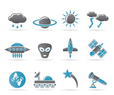 Astronautics and Space and univerce Icons clipart