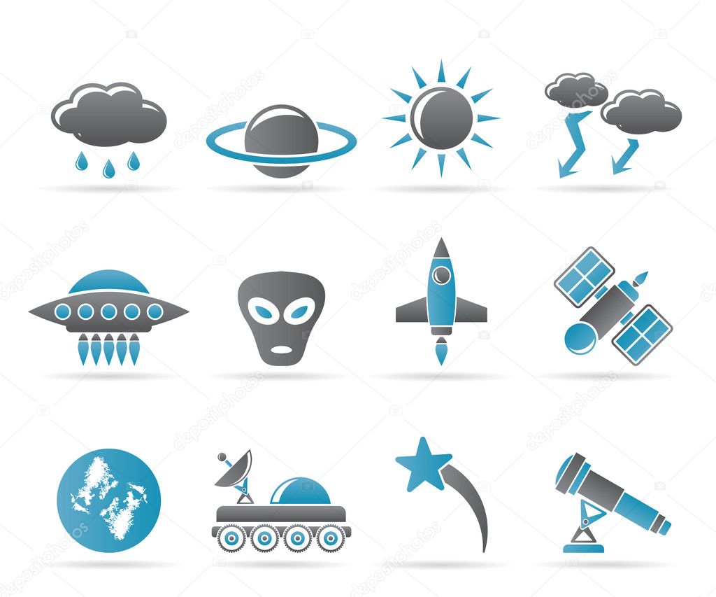 Astronautics and Space and univerce Icons