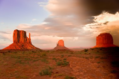 Sunset in Monument Valley clipart