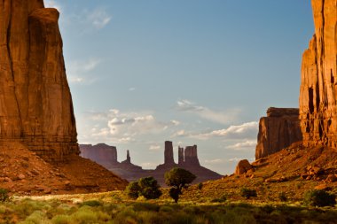 Iconic western landscape in Monument Valley, Navajo Nation, USA clipart