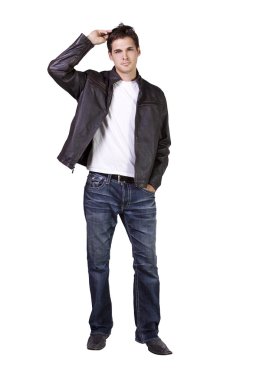 Portrait of stylish young man clipart