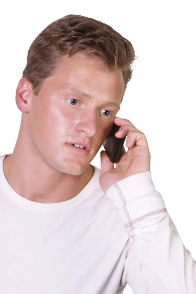 Jovem empresário conversando no celular — Fotografia de Stock