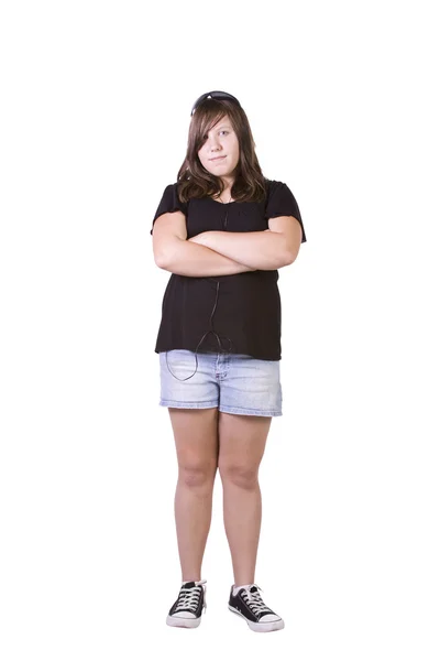 Cute teenager with her arms crossed — Stock Photo, Image