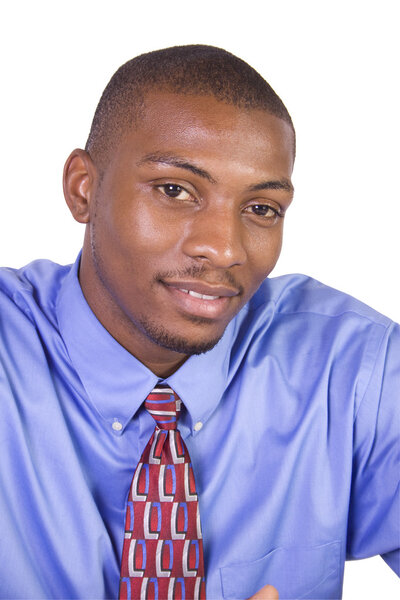Handsome Black Businessman - Isolated background