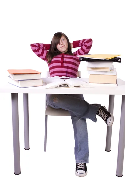 Young High School Student Studying Exams — Stock Photo, Image
