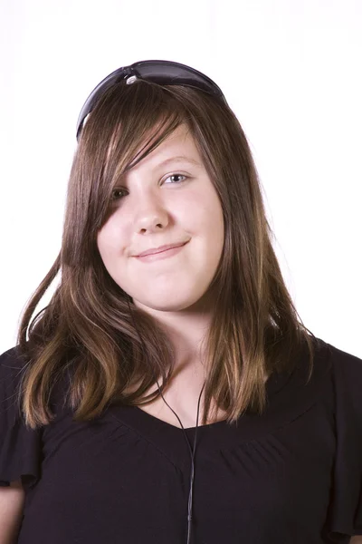 Isolated Shot Teenage Girl Smiling — Stock Photo, Image