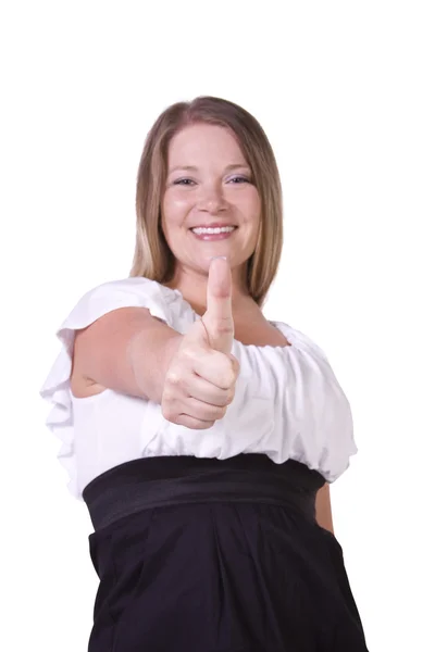 Beautiful Girl Giving the Thumbs Up — Stock Photo, Image