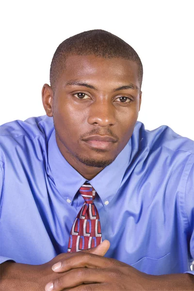 Hombre de negocios afroamericano guapo — Foto de Stock
