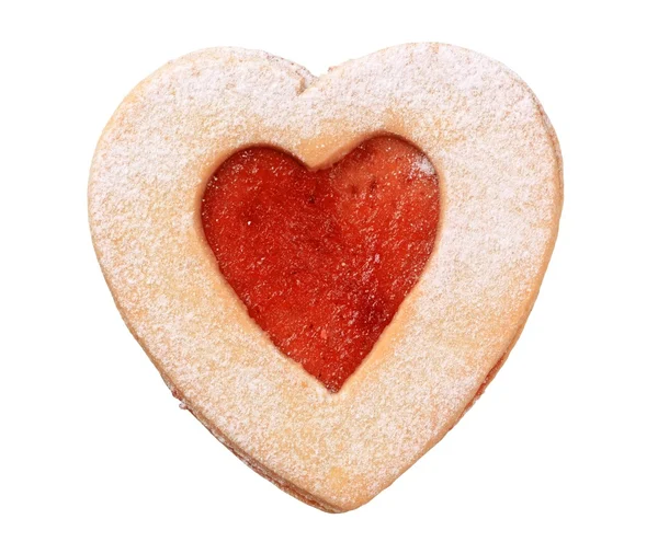 심장 모양의 치즈, 아몬드 쿠키 — 스톡 사진