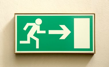 Emergency exit sign clipart