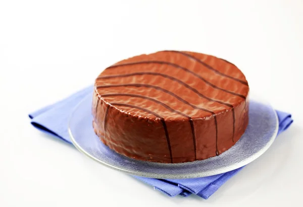 चॉकलेट ग्लेझ्ड नट केक — स्टॉक फोटो, इमेज