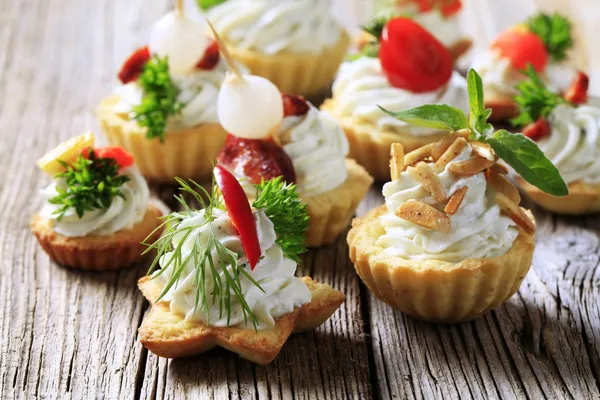 Variety of canapes — Stock Photo, Image
