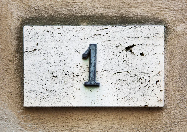 Block number on a wall — Stock fotografie