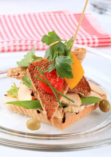 Turkey sandwich — Stock Photo, Image