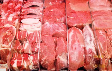 Selection of quality red meat clipart