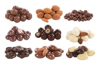 Chocolate covered nuts and fruit clipart