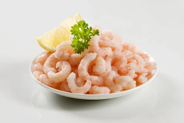 Plateful of shrimps — Stock Photo, Image