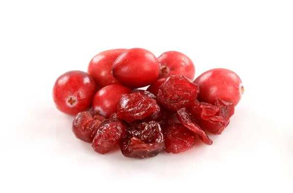 stock image Fresh and dried cranberries