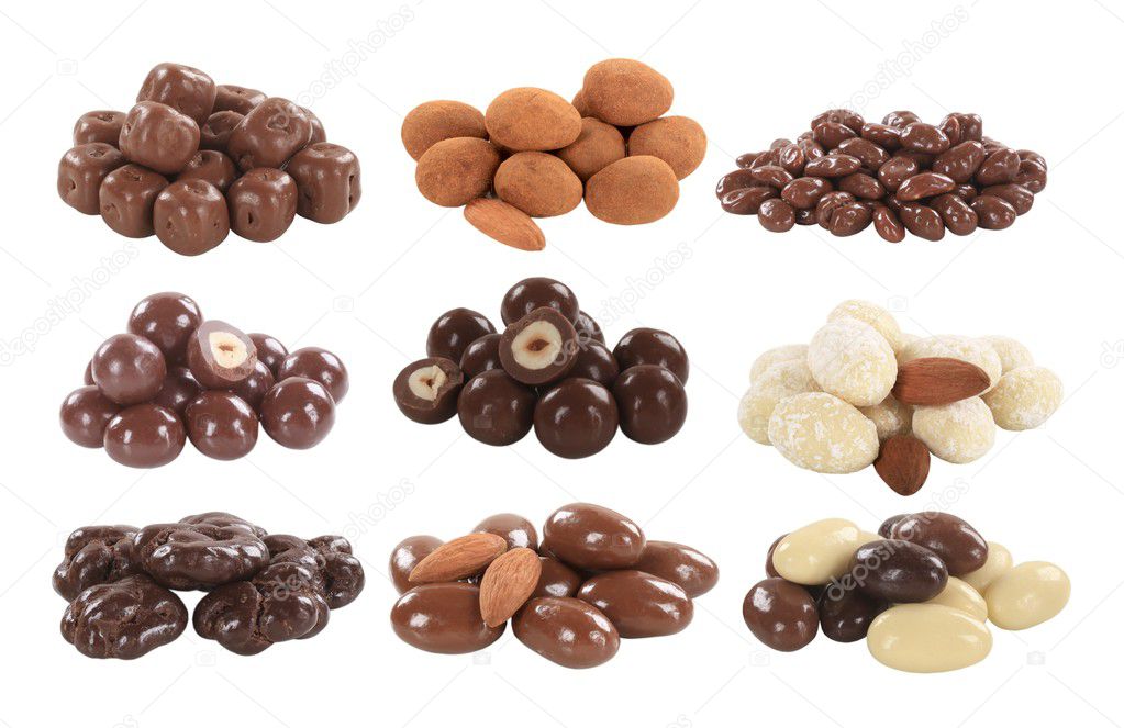 Chocolate covered nuts and fruit