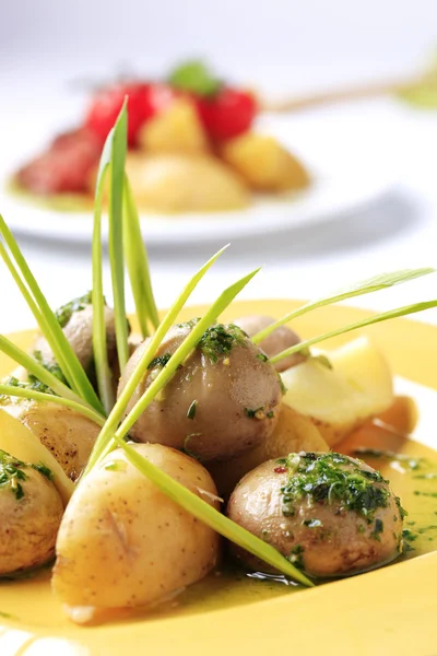 Potatis och svamp — Stockfoto