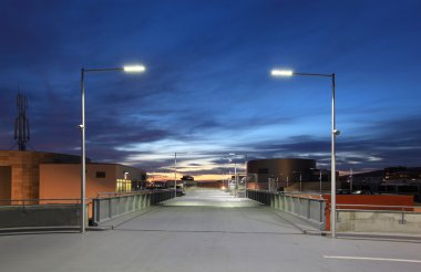 Car park at dusk clipart