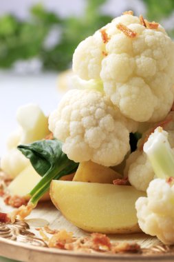 Potatoes and cauliflower clipart