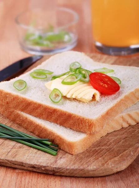 Pão e Manteiga — Fotografia de Stock